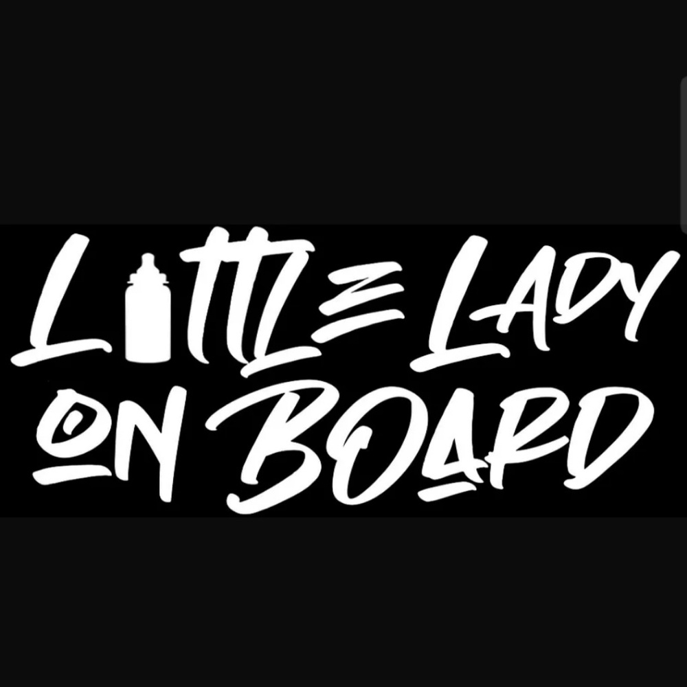Little lady on board decal sticker baby on board